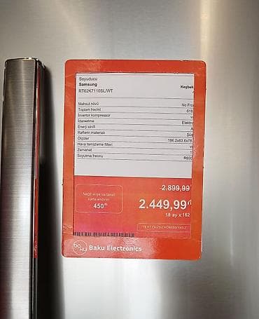 Elektronika: Samsung RT62K7110SL/WT iki qapılı soyuducu - No Frost sistemi - Ümumi — 4