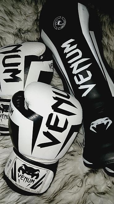 Venum boks/kiqboksa üçün set - Marka: Venum - Rəng: qara–ağ - Dəst