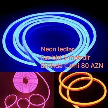 Neon LED lent dəsti - Hər biri 5 metr uzunluqda neon LED lentlər -