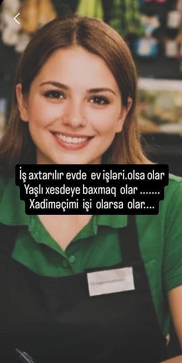 Xidmət: Ev işləri və qulluq Təklif olunur: - Ümumi ev təsərrüfatı lalafo.az -da Xidmət: Ev işləri və qulluq Təklif olunur: - Ümumi ev təsərrüfatı