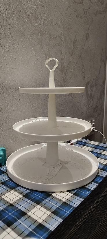 tort qabi: Tort və şiriniyyat qabı, rəng - Ağ — 5