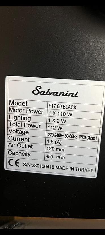 Salvani markasının qara şüşəli 60 sm-lik aspiratoru mətbəxiniz üçün — 3
