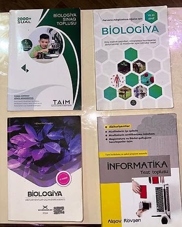 Təhsil və imtahan hazırlığı üçün dörd kitab paketi: 1) “Biologiya — 1