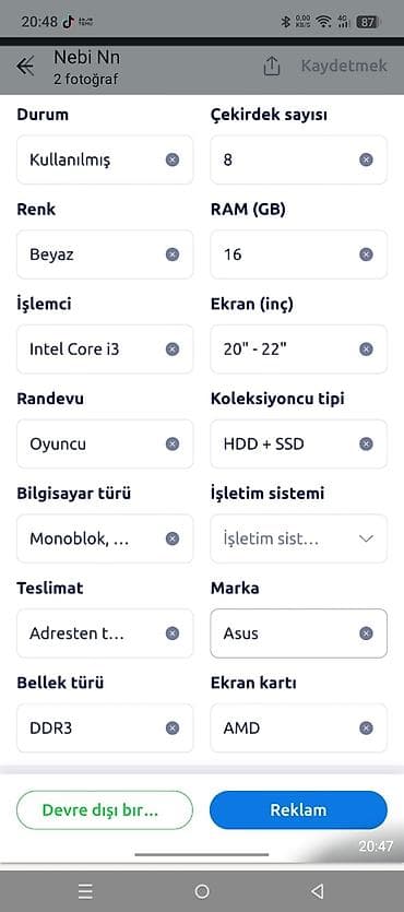 asus x550: Oyun üçün yığılmış stasionar kompüter və periferiyalar Texniki — 4