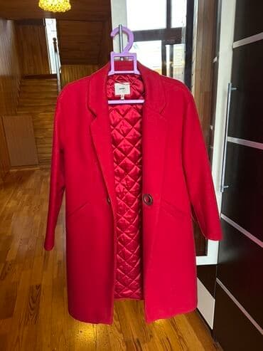 qadınlar üçün təbii dublyonkalar: Palto, L, rəng - Qırmızı — 1
