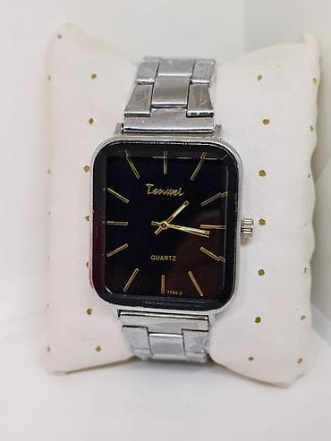 swatch black coat: Kvars mexanizmalı klassik qol saatları – kvadrat korpuslu modellər — 1