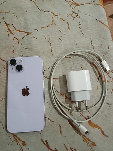 note 14: IPhone 14, 128 GB, White Titanium, Barmaq izi, Face ID — 4