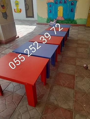 yemek stolu: Oğlan üçün, Yeni, Siyirməsiz, Bağça masası, Stulsuz — 2