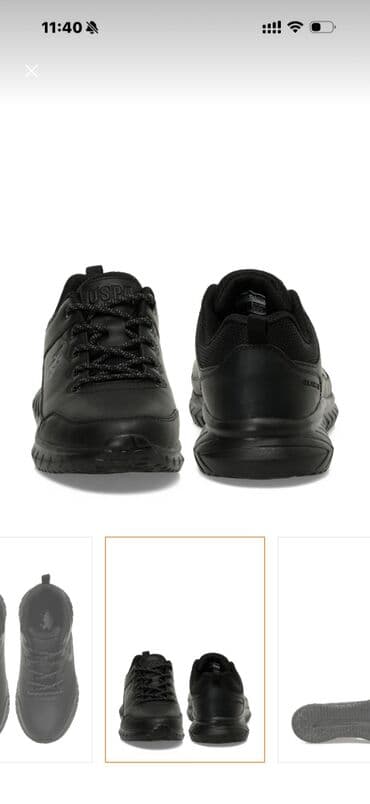 Botinkalar: US Polo Assn. kişi idman ayaqqabısı – tam qara olçü 43 razmer sehven 2 — 8