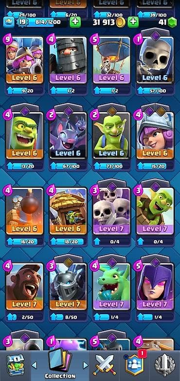 giant: Clash Royale hesabı – oyun daxili məlumatlar - Kral səviyyəsi: 19 — 3
