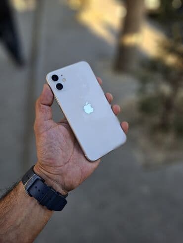 iphone 11 işlenmiş qiymeti: IPhone 11, 128 GB, Ağ, Face ID — 2