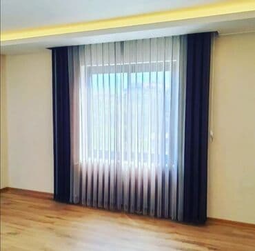 kuxna perdesi: Vertikal jalüz pərdələr - Müasir interyerlər üçün uyğun, zolaqlı — 6