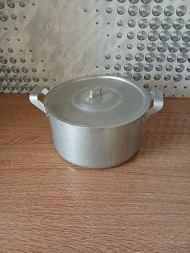 Посуда для готовки: Кастрюля, цвет - Серебристый, Алюминий, 26 см — 2