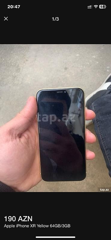 iphone 12 pro dual sim: IPhone Xr, Sarı, Face ID — 5