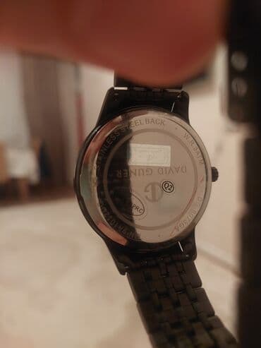 brilyant qaşlı üzük metni: Qol saatı, rəng - Qara — 4