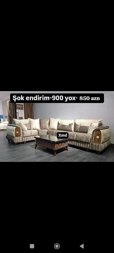 sok aprtı: Künc divan dəsti – klassik və zərif dizayn - Künc formasında geniş — 1