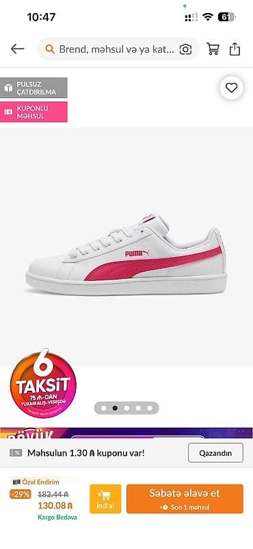 mizuno qadın krossovkası: Puma, Ölçü: 40, rəng - Ağ, Yeni — 1