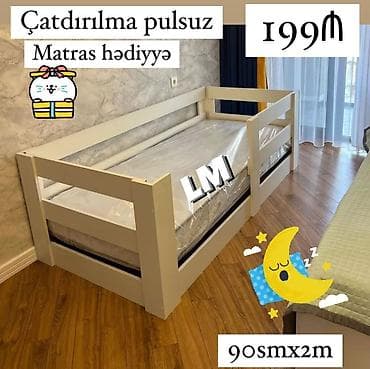 matras yeni: Tək neferlik çarpayı+matras🎁 SİFARİŞLƏ VƏ YENİ Qiymət : 199₼ Ölçü  — 1