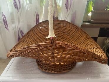 əjdaha meyvəsi: Təbii söyüddən əl işı səbət - Material: təbii söyüd çubuqları, əl ilə — 2