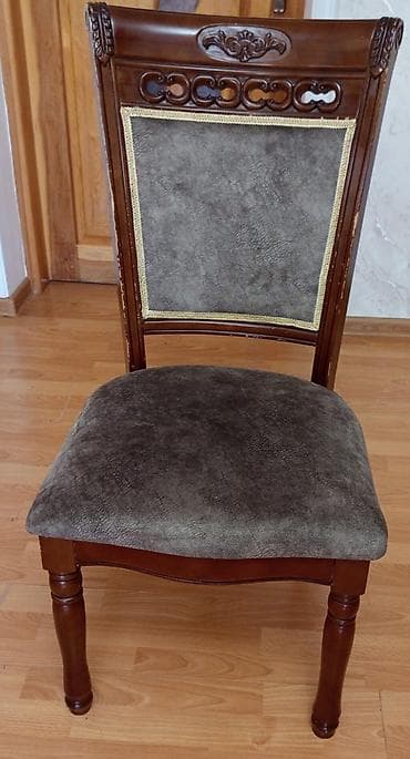 Klassik üslubda taxta stul - Material: bərk ağac karkas, qəhvəyi — 2