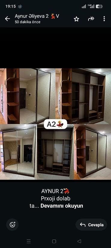 AYNUR 2💃 Prxoji dolab tam ideyal vezyetde Qiymət 200 azn Ünvam hezi