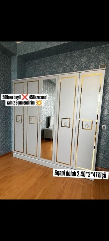 polkalı şkaf: Açılan, 4 qapılı Düz dolab, Şifonyer — 7