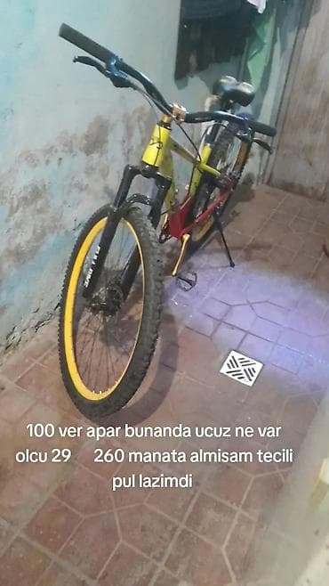 Velosiped – 29 ölçü - Dağ/şosse tipli velosiped - 29” təkərlər - Ön at lalafo.az Velosiped – 29 ölçü - Dağ/şosse tipli velosiped - 29” təkərlər - Ön