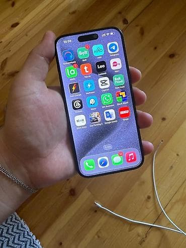 IPhone 15 Pro, 128 GB, Blue Titanium, Simsiz şarj, Face ID — 2