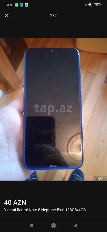 Redmi Note 8 (2021), 128 GB, rəng - Mavi, Barmaq izi, İki sim kartlı