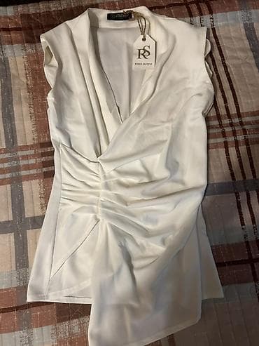 Другая женская одежда: RS brendi qadın bluzası - Rəng: ağ/ivori - Model: asimmetrik kəsimli — 1