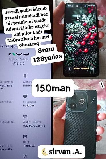 samsung galaxy j3 2017 ekran: Infinix Smart 8, 128 GB — 1