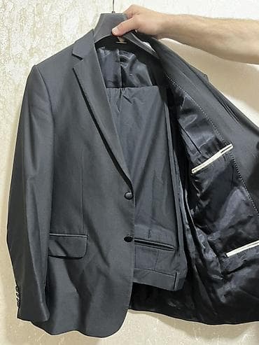 jenşen bitkisini harada tapmag olar: Kişi kostyumu – qara rəng, klassik kəsim - Dvuyarlı (2 düyməli) — 3