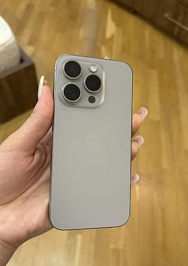 IPhone 15 Pro, 128 GB, Gümüşü, Barmaq izi, Face ID