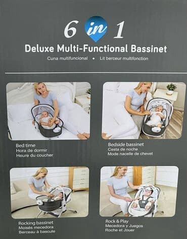 qidalandırmaq üçün uşaq stul yelləncək: Mastela Çoxfunksiyalı 6-in 1 nənni dəsti Doğumdan 3 yaşa qədər — 5