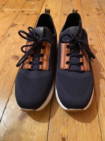 Ботинки: Kişi idman üslubunda günlük ayaqqabı - Rəng: tünd göy (navy) üst, ağ — 1