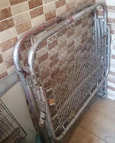 Металлопрокат: Железо Дворовые ворота, Механические, С фрамугой, цвет - Серебристый — 2