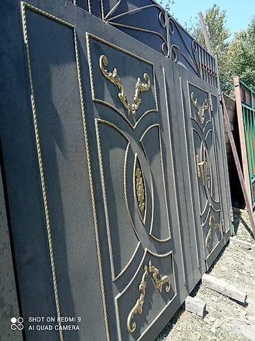 böyürtkən və moruq: İşlənmiş Dəmir Həyət darvazası, Mexaniki, Qapı ilə, rəng - Qara, Kredit yoxdur, Ödənişli çatdırılma — 3