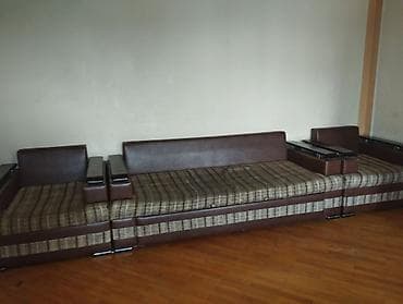 Mebel: İşlənmiş, Di̇van-kravat, 2 kreslo, Divan, Bazasız, Açılan — 2