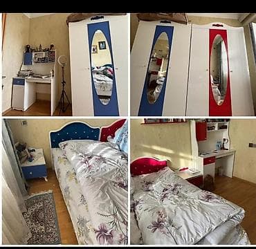 Oğlan və qız üçün gənc yataq dəsti Dəst satılır matras var