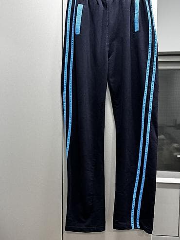 Unisex idman şalvarı - Rəng: tünd göy (navy) əsas, yanlarda ikiqat — 2