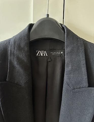 ZARA qadın blezeri – kETAN.Oversize model - Rəng: qara - Kəsim — 4