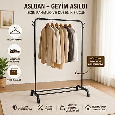 Metall asılqan – universal asma stend - Ölçülər: 100 x 44 x 150 sm -