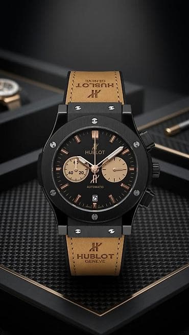 up saatlari: Qol saatı, Hublot, rəng - Qara — 10