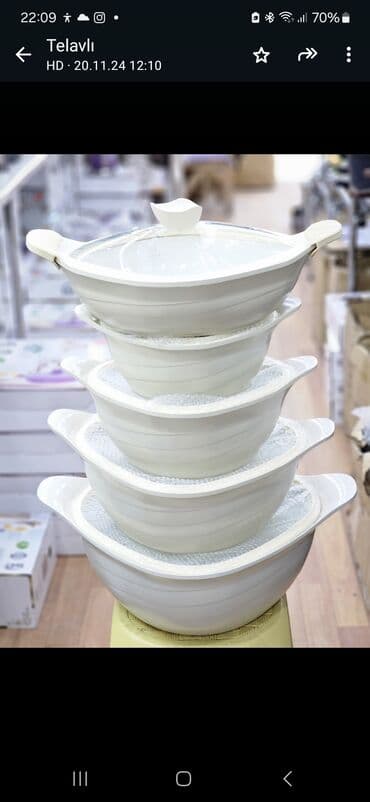 mantı qazanı qiymeti: Qazan, rəng - Ağ, Keramika, Türkiyə — 1