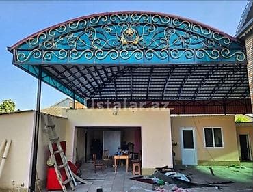 giris qapi: Dekorativ dəmir konstruksiyalı naves və qaraj üstü örtüklərin — 2