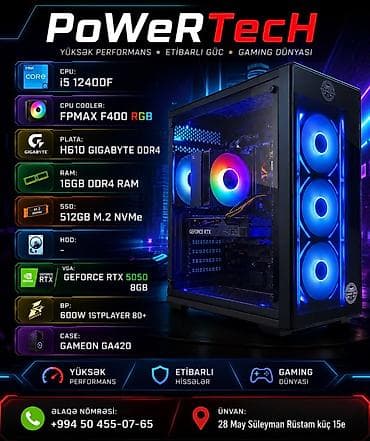 Gaming stolüstü kompüter – PowerTech konfiqurasiyası - Prosessor — 1