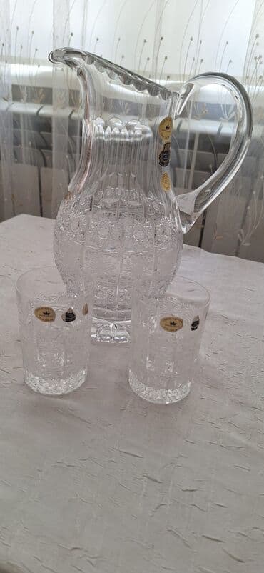 xrustal stəkan ölçüsü: Məhsul: Çex kristal dəsti Təsvir: - Yüksək keyfiyyətli Bohemia/Çex — 3