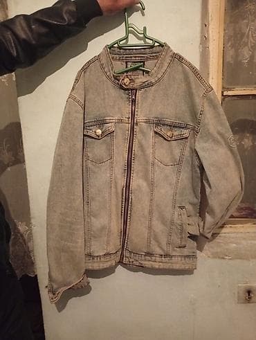 Kurtkalar: Unisex cins gödəkçə - Material: qalın denim (cins) - Rəng: açıq — 3