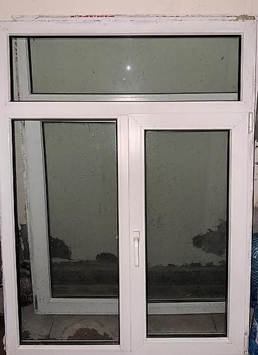 PVC plastik pəncərə dəsti - Material: ağ PVC profil - Konstruksiya: 2