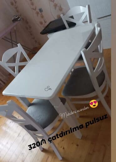 metbext moyka: *Bir gün ərzində çatdırılma olunan* ✔️Kuxna üçün stol stul dəsti✨✨ — 1